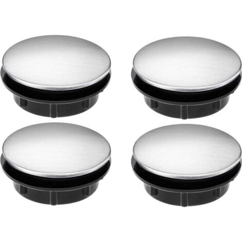 Bouchon de trou d'évier 4 paquets (1 à 1,2 pouces de diamètre) couvercle de trou de robinet d'évier couvercle de trou de robinet de cuisine en acier inoxydable (1/4)