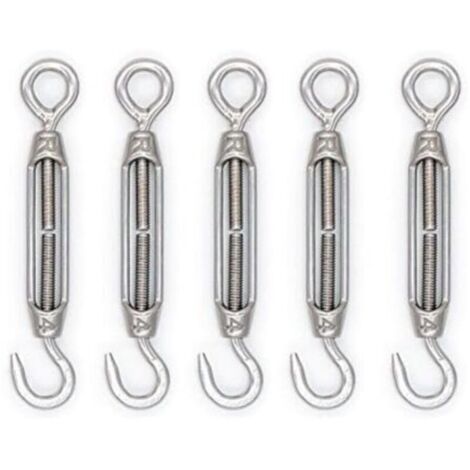 M4 tendeur crochet et il en acier inoxydable 304 - Lot de 5