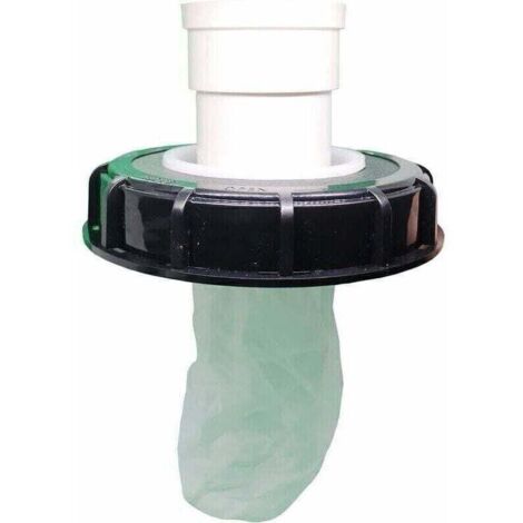 Filtre de couvercle IBC lavable en nylon avec couvercle pour réservoir d'eau de pluie IBC 1000 l DN 75 Feutre aiguilleté Noir 165 mm