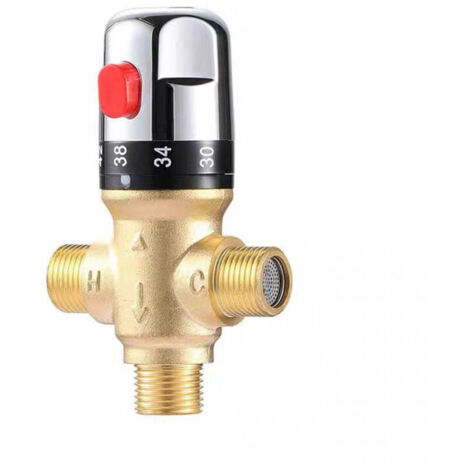 Robinet mitigeur eau chaude/froide, laiton massif, mitigeur thermostatique, robinet à température fixe pour évier, cuisine, salle de bain, toilettes, (1/3)