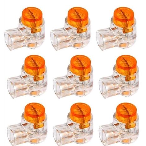 50pcs Scotchlok UY Connecteur Etanche,Connecteurs de CâBle Remplis des RéSines Colliers de Connexion Pour Jardin & ExtéRieur la Tondeuse à Gazon Robotique