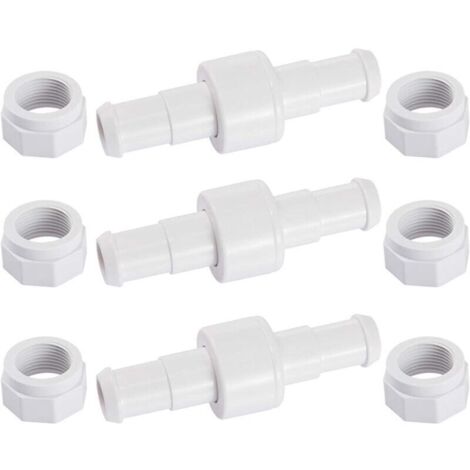 D20 Lot de 3 Raccords Rotatifs pour Tuyau D'arrosage avec 6 Embouts D15 tibles avec Zodiac  180 280 380 Robot Nettoyeur Piscine