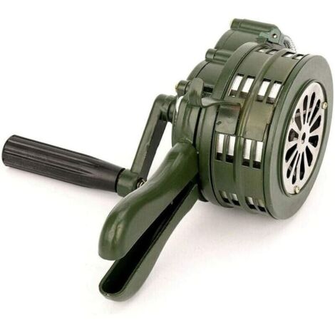 Klaxon à manivelle sirène portable 110dB alarme en métal à commande manuelle alarme de sécurité d'urgence (1/3)