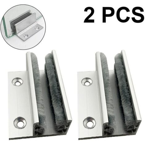Support de porte coulissante en verre de type F de 2 pièces, arrêt automatique d'oscillation de porte, séquenceur en forme de U de porte coulissante