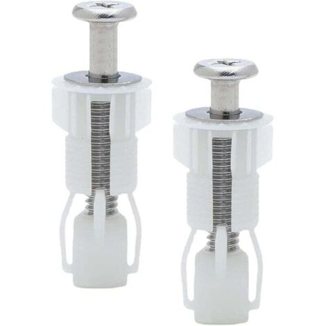 2 Pièces Fixation Abattant WC,Fixation Cuvette WC,Fixation Abattant WC Universel,pour Siège de Toilette,Matériau en Nylon(Style 2)