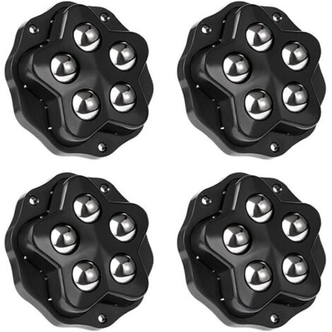 4 Pièces Roulettes Pivotantes Auto-adhésives, capacité 300KG, avec adhésif et vis, Petite Roulettes pour Meubles, Roue mobile universelle 360, roulette de meuble pour charges lourdes