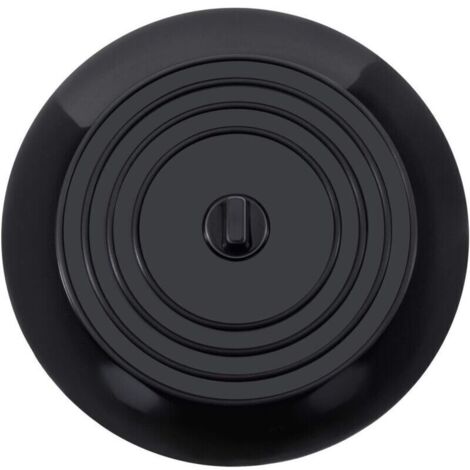 Bouchon de baignoire en silicone bouchon d'évier bouchon d'évier de cuisine diamètre 15 cm, adapté pour cuisine, salle de bain et buanderie bouchon de vidange général, noir (1/3)