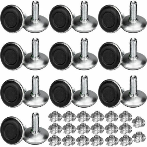 Lot de 20 Pieds Réglables pour Meubles de M8x20x30mm - Supports de Nivellement de Chaises, Tables (1/4)