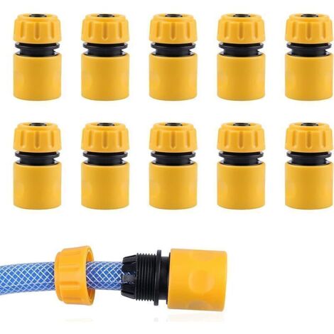 Ensemble de connecteur de tuyau 1/2Adaptateur de tuyau de d'arrosage Kit de tuyau d'arrosage connecteur de tuyau en plastique .10 pièces