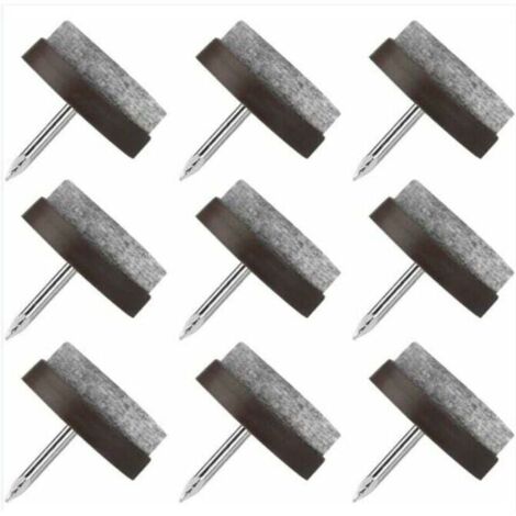 Patin Chaise a Clouer, 80 Pcs Clous Patins de Meuble, Patins Glisseurs Rond 22mm Tampon Chaise, Patins Meubles en Feutre Tampons pour Protection Pieds de Table Chaise Meubles