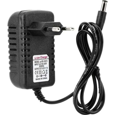 Chargeur Universel, Adaptateur 16.8 V / 1 A Chargeur Adaptateur Secteur Li-ION Adaptateur Multi Tension Adaptateur Chargeur Remplacement AC (UE)