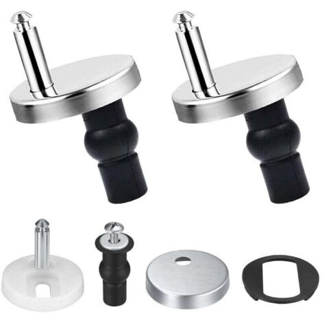 Lot de 2 Fixation Abattant WC Universelles Abattant de Toilettes à Charnière Couvercle de Toilettes Abattant Fixations,Convient à Toutes Sortes de Styles de Toilettes,Montage Facile , (1/4)