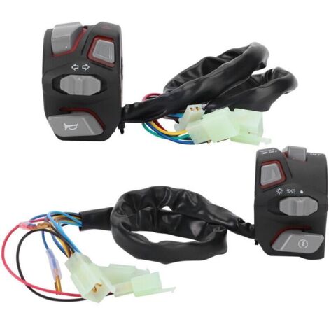 22mm moto guidon interrupteur bouton de commande étanche universel pour clignotant LightRed Light (1/3)