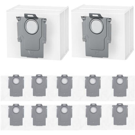 Lot de 12 sacs à poussière pour aspirateurs robots Roborock Q5+, Q5 Max+, Q5 DuoRoller+, Q5 Pro+, Q7+ Max+/M5+/L5+, Q8 Max+, S8+, S8 Pro Ultra, S7 MaxV/Max Ultra, Q10 S5+/X5+,sac grande capacité 3,6 L (1/4)