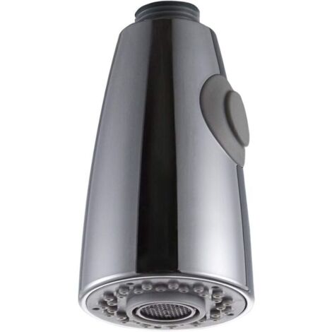 Douchette Robinet Cuisine 2 Jets Tte de Robinet de Rechange Douchette pour Robinet Remplacement Douchette pour Mitigeur Cuisine, Chrom, G1/2\" (1/4)