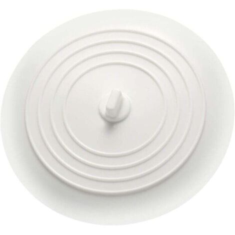 Bouchon de lavabo en silicone pour réservoir de vidange pour cuisines, salles de bains, buanderies (blanc) (1/4)