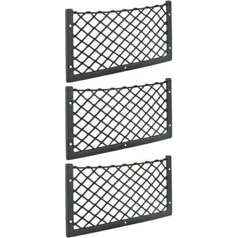 - Lot de 3 filets de rangement pour re - 36 x 18 cm - Haute élasticité, filet de rangement pour bagages, magazines - T4 T5 T6 - Pour van, caravane, camping-car, camion