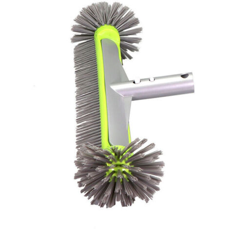 Balai Brosse Piscine Brosse Piscine Liner 17,5″, Balai Piscine Brosse pour Piscine, Tête de Brosse de Piscine Détachable avec Poils Robustes Poignée en Aluminium EZ Clip, Perche télesc