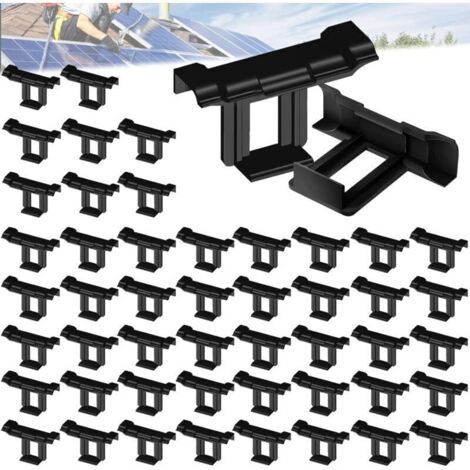 Lot de 50 clips de drainage de l'eau pour panneau solaire : clips de nettoyage pour panneau solaire, clips de drainage 40 mm, clip d'élimination des boues