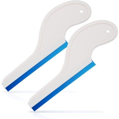 de re Raclette avec de l'eau souple en silicone Lame Auto Raclette avec poignée de re fenêtre de véhicule à laver de nettoyage, Lot de 2