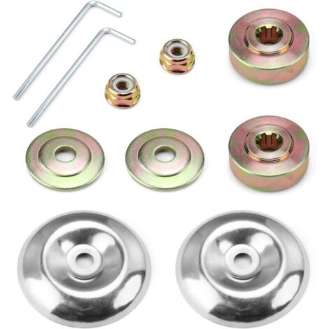 Pieces Detachees Debroussailleuse, 10 Pièces Pièces et Accessoires Tondeuses à Gazon, avec Plaque de Poussée et Couvercle de Protection, Piece Detachee Debroussailleuse, pour Tondeuse à Gazon 0XBIT