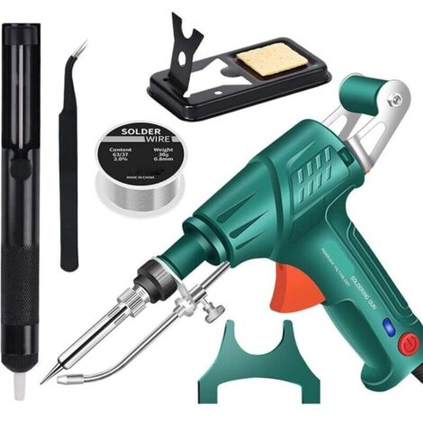Outils de soudage laser industriels à chauffage interne, fer à souder multifonction, fer à souder filaire automatique à chauffage interne pour usage domestique et industriel (chaleur interne, vert)
