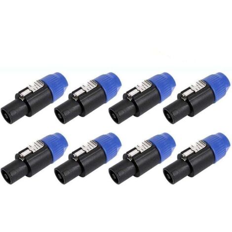 Lot de 8 Connecteurs Audio Prise Haut-Parleur 4 Pôles Verrouillage Torsadé tible Speakon NL4FC NL4FX NLT4X