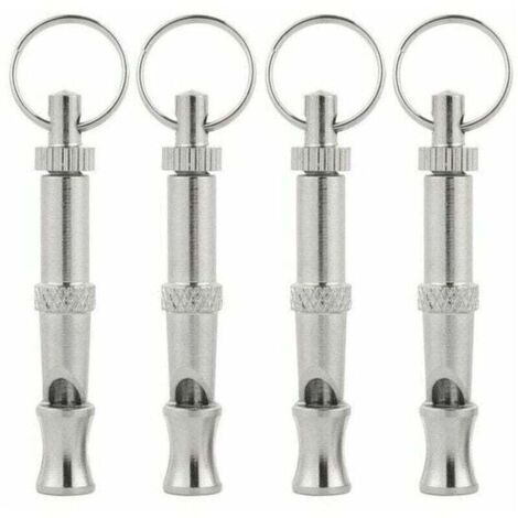 Sifflet à ultrasons pour chien 4 pièces, sifflet à haute fréquence pour chien, sifflet à ultrasons réglable pour dresser, aboyer, s'asseoir et rappeler des chiens