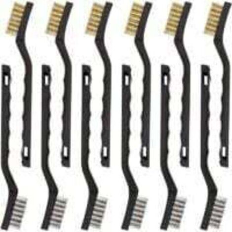 Lot de 12 Mini Brosses Métalliques en Acier Inoxydable Brosse pour Nettoyage en Laiton pour Nettoyer Frottement et Rouille des Scories de Soudage (1/4)