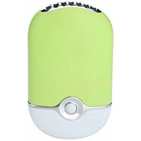 Sèche-cheveux portable - Vert, batterie Li-ion Mini ventilateur intégré de bureau Ventilateur de climatiseur rechargeable USB