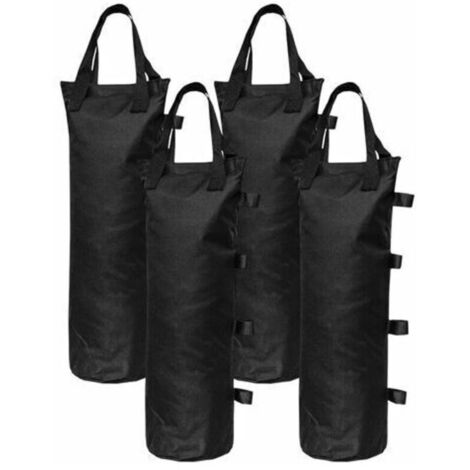 4Pcs Sacs De Poids De Sable Poids De Jambe Pour Tente Pop Up Pare-Soleil Pare-Soleil Sac De Pieds Leste, Noir