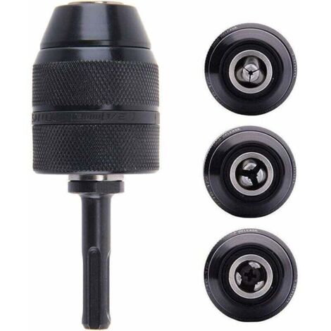 Adaptateur Sds Plus Mandrin autoserrant à fermeture rapide 2-13 mm Mandrin Professionnel Robuste 1/2-20UNF Perceuse Sans Clé de Mandrin à Fermeture Rapide Avec Adaptateur SDS (1/3)