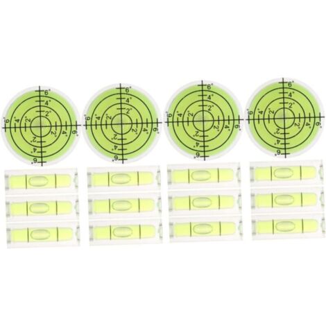 Cadres Carrés 16 Pièces Petit Niveau à Bulle Niveau De Poche Outil De Nivellement Niveaux à Bulle Circulaires Niveaux à Bulle De Caméra Une Seule Ligne Instrument De Mesure Abdos