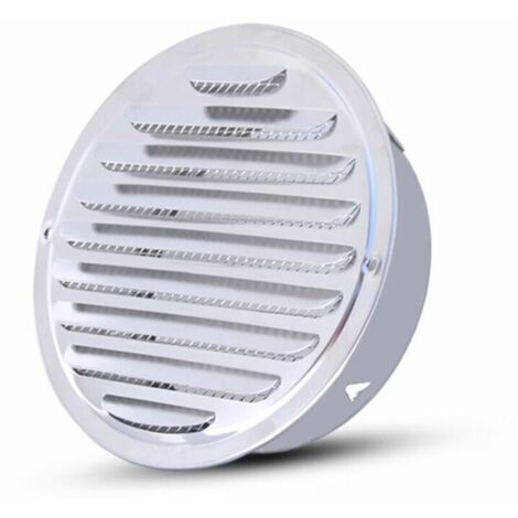 Ronde Grille D’Aération,Acier Inoxydable Grille D'Aération Trou,Ventilation Avec Filet, Rond Grille D'Aération De Tuyau D'Échappement,Convient pour une ouverture de 100 mm