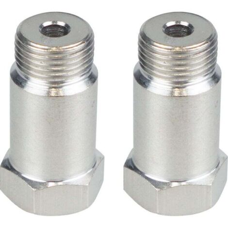 2 Pcs M18 1.5 Adaptateur de Capteur d'Oxygène O2 Entretoise Isolateur Contrôle Moteur Lumière CEL Fix Extension Longueur 45mm-Detrompeur Sonde Lambda Type R Ep3