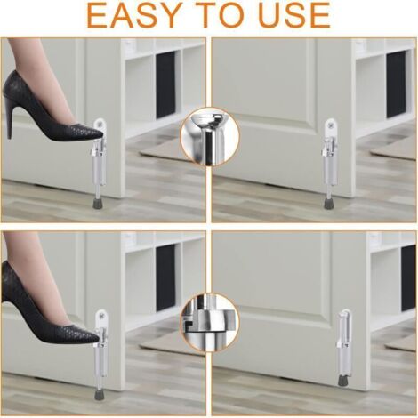 Butée de porte en métal avec commande au pied, butée de porte à ressort ...