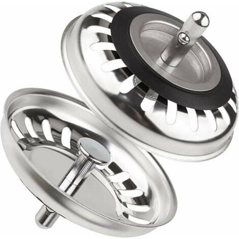 Panier de bonde classic diamètre 79.3 mm,Lot de 2 Bouchon Evier Cuisine INOX, Filtre Evier Cuisine Universel,T-Audace Bouchon de Bonde Evier Antiblocage en Acier Inoxydable , pour Cuisine et Salle de (1/4)