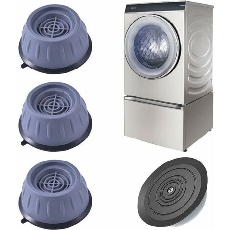 Tampons À Pied Machine À Laver 4 Pièces Universal Tapis Anti-Vibration pour Machine à Laver - Caoutchouc Antidérapant Coussinets/Pieds Stabilisateur Piédestal pour Machines à Laver Séchoirs et Me