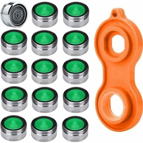 Aérateur Robinet économiseur d'eau 15 pièces M24 buse brise Jet robinet haute qualité en laiton chromé matériel + 1 pc aérateur de robinet universel (1/4)