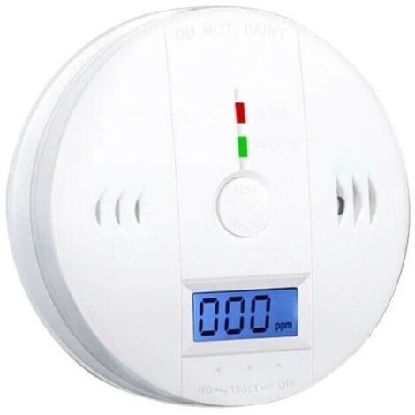 Détecteur d'alarme de Détecteur de gaz de monoxyde de carbone Détecteur d'alarme de CO2 alimenté par batterie avec affichage LCD Avertissement vocal (1/4)