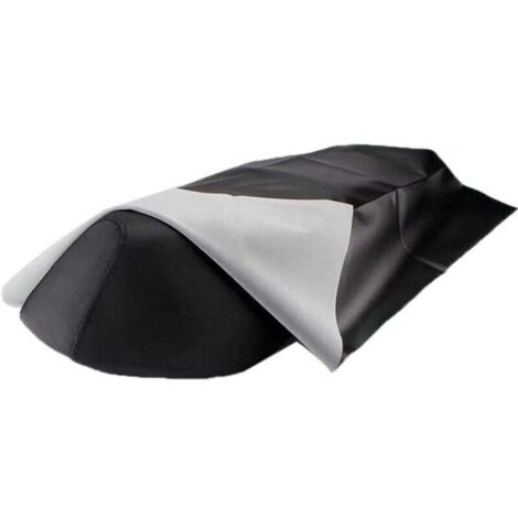 1PCS Housse De Selle De Moto Housse Siège Selle Moto en Cuir Noir Protecteur De Siège Universel en Cuir Revêtement Imperméable Résistant À l'usure pour La Plupart des Motos,100cmx70 Cm (1/4)