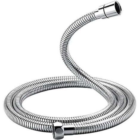 Flexible de douche universel (1,5 m), anti-torsion, anti-pliage, acier inoxydable/chrome