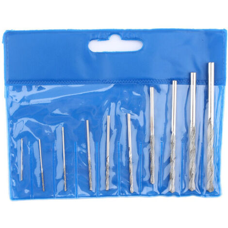 Coffret de 10 forets diamantés pour verre, carrelage et pierre, 0,8-4,0 mm