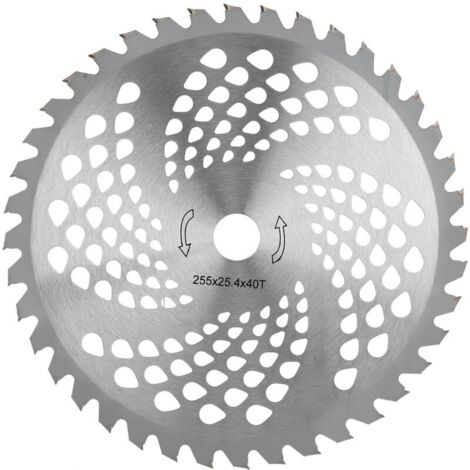 Lame circulaire pour coupe-herbe, acier au manganèse, performance stable, installation et remplacement faciles, pratique pour débroussailleuse.