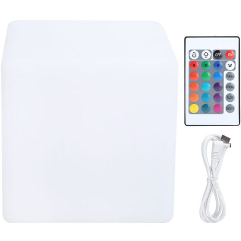 Lampe LED RGBW Cubes étanche, USB, 16 couleurs changeantes, lampe de bureau pour Bar KTV 10x10x10cm