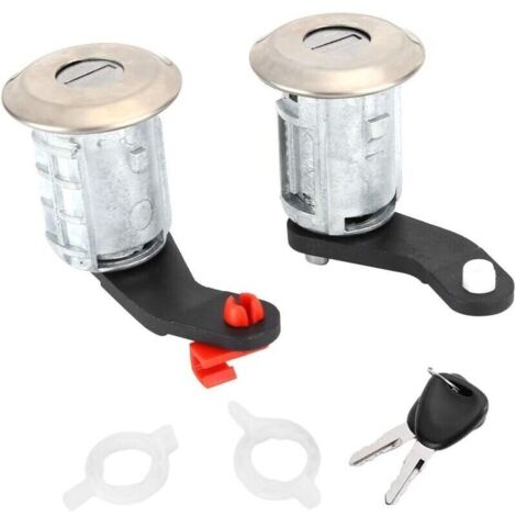 Jeu de cylindres de barillet de serrure de porte gauche droite avec 2 clés 7701470944 adapté pour Renault Master 1998-2016