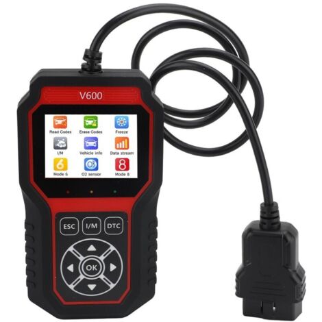 Scanner OBD pour voiture V600, écran couleur TFT 2,8 pouces, messagerie instantanée à une touche, carte mémoire intégrée, lecteur de codes d'erreur du moteur