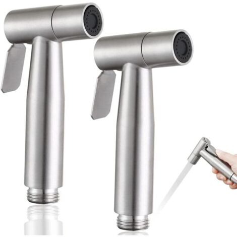 2 pièces Pulvérisateur de bidet,Douchette wc,kit de pulvérisateur de bidet en acier inoxydable,Pulvérisateurs d'hygiène personnelle et de toilette (1/4)
