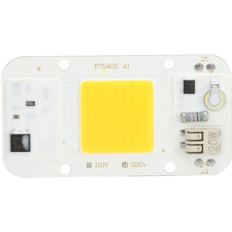 Source de lumière COB haute pression 220V, puce LED, pilote gratuit, perle de lampe intégrée pour la croissance des plantes, lumière chaude 20w