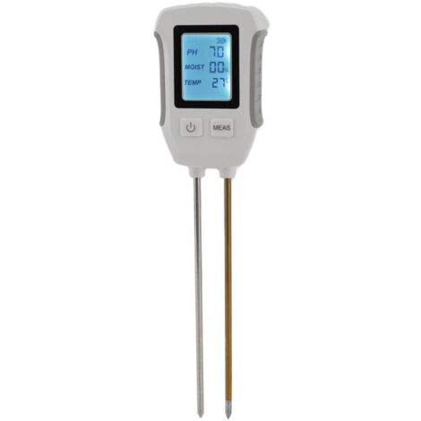 Testeur d'humidité du sol avec double sonde, affichage numérique et pH-mètre haute précision pour le jardinage et l'agriculture